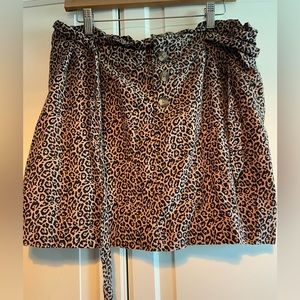 American Eagle Leopard Print Paperbag Skirt